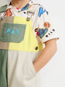 SHEIN Young Boys Bodysuits & Jumpsuits Simple Fashion Daily Casual - Multicolor - View 6