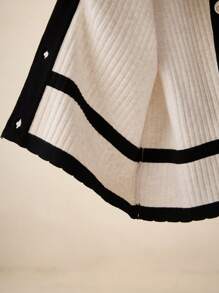 BizChic Áo khoác cardigan đơn hàng ngày tay dài màu khối cho nữ - Màu be - Xem 9