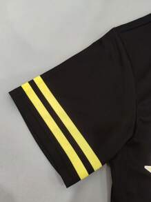 Manfinity Campus Court 男士圆领字母印花休闲短袖 T 恤