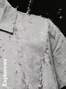 SHEIN Tween Boys' Casual Fashion Contrast Pocket Design Versatile Button-Down Shirt, Suitable For Spring/Summer Outdoor Activities, Hiking - Multicolor - View 2