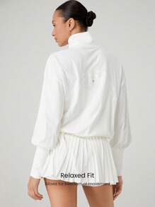 GLOWMODE VitalSwift Sweat-Wicking Quick-Dry Tennis Ribbed Cuffs Adjustable Hem Jacket Workout Running Training Tennis