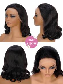 波浪卷发 13x4 透明蕾丝前鲍勃假发 100% 真人发质 180% 密度预拔婴儿发质 自然 1B 发际线 女士 - 上午 9 点发型 运动度假旅行节舞会户外角色扮演校园学校海滩婚礼露营假日装扮夏季装扮 度假氛围魅力优雅休闲 Y2k 时尚风格 Ss25 - SNatural - 查看 8