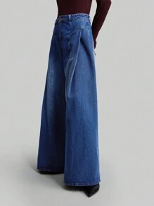 Ontre 2025 New Fashion Commuter Distressed Loose Wide Leg Jeans For Women, Spring & Summer