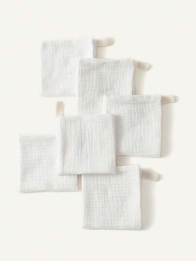 Cozy Pixies 6pcs Pure Cotton Baby Handkerchiefs, Extra Soft Baby Towels, Essential Baby Items Suitable For Boys And Girls