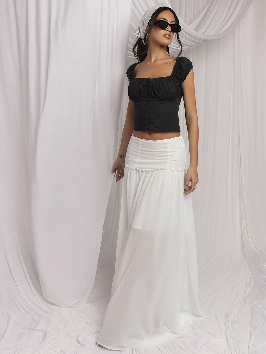 COSMINA 女士度假蝴蝶结西装小巧性感波西米亚风夏季服装 - 黑色 - 查看 1