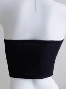 Teen Girls Tube Top With Bow Detail & Flared Pants Sets, Pink And Black Colorblock