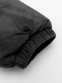 PAVTROS 男士简约字母印花前拉链长袖休闲夹克，秋季男装，男士冬季外套，纯色加绒保暖冬季外套