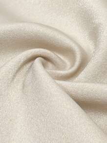 EMERY ROSE Women Plain Satin Simple Shirt, Asymmetric Hem Fall Cloth For Women - Apricot - View 7