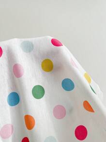 SHEIN Unity Valentine's Day Polka Dot Bowknot Ruffle Halter Neck Camisole - Multicolor - View 7