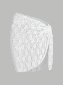 Swim Mod Schattige elegante kanten badpak voor dames met bedekkende rok, voor een zomerse strandvakantie