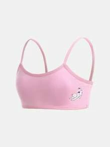 3pcs Cute Cat Print Camisole Undershirts For Big Girls - Multicolor - View 10