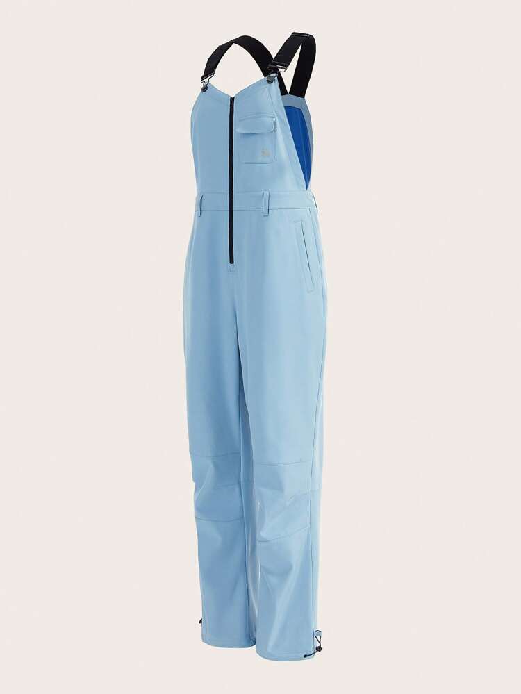 1pc Zip Front Flap Pocket One Piece Overalls