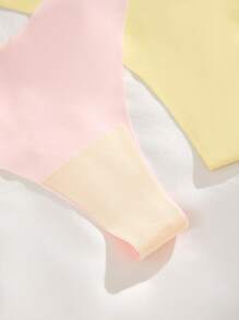 10pcs/Pack Women's No-Show Low Waist Seamless Comfortable & Fashionable Solid Color Underwear - Multicolor - View 5