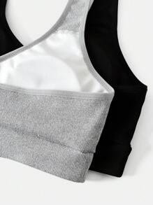 2 件套 少女吊带舒适文胸上衣 - 彩色 - 查看 8