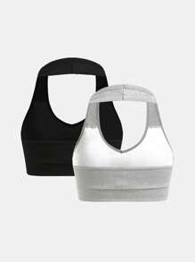 2 件套 少女吊带舒适文胸上衣 - 彩色 - 查看 2