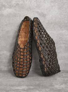 SHUZIA 设计师灵感女士橡胶网眼闪光黑色芭蕾平底鞋——时尚、透气且百搭