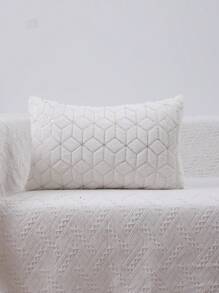 Housse de coussin en peluche métallique pour la décoration du salon et de la chambre à coucher - Blanc - Voir 3