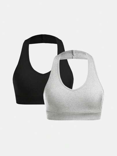 2pcs/Set Teenage Girls Halter Comfortable Bra Top