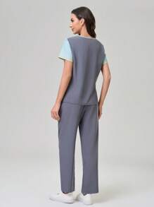 TaskEZ Simple & Fashionable Casual Daily Scrub Uniform Set