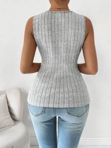 Chiquease 2 piezas Camiseta de tirantes de mujer de rayas anchas, unicolor, con forro térmico, para otoño/invierno