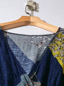 Linhara Plus Size Women Retro Print Dress - Multicolor - View 5