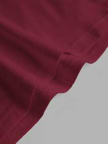 SHEIN EZwear Solid Color Backless Sleeveless Halter Top Back To School - Burgundy - View 4