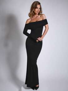 COSMINA Women's Elegant Off Shoulder Dress, Suitable For Party And Banquet, Spring/Summer