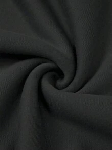 Men Embroidery Letter Pattern Sweatshirt, Long Sleeve Top - Black - View 5