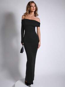 COSMINA Women's Elegant Off Shoulder Dress, Suitable For Party And Banquet, Spring/Summer
