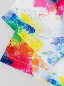 Tween Boy Tie Dye Printed Single-Breasted Relaxed Short Sleeve Shirt - Multicolor - View 4