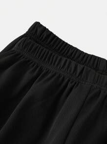 SHEIN Leap Crew Tween Boy Colorblock Graphic Print Short Sleeve Sports Set, Includes Shorts & Tops, Summer - Multicolor - View 4