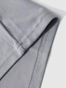 Manfinity Roghcode Cadeau de petit-ami, T-shirt à manches courtes simple à imprimé lettre "Y" et année 2025 avec encolure ronde, ample pour hommes. T-shirt décontracté de tous les jours à manches courtes - Gris - Voir 4