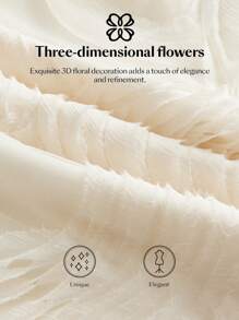 Ontre Blusa clásica de color caqui claro para las cuatro estaciones, blusa elegante con bordado de olas de color marfil para el Día de San Valentín