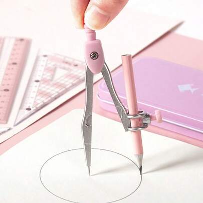 8 pièces, set d'outils de dessin mathématique géométrique, comprenant 4 règles, un compas, un crayon, une gomme, un taille-crayon. Ensemble de papeterie parfait pour les écoles, les étudiants et les cadeaux pour les enfants