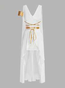 女士简约时尚休闲日常内衣 - 白色 - 查看 6