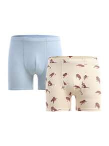 2pcs Set Comfortable Cotton Cartoon Tiger Print Funny Underwear Briefs For Teenagers - Multicolor - View 1