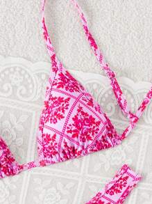 Swim Mod Maillot de bain bikini à motif floral tout-sur-tout pour femmes