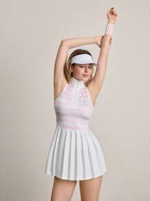 CourtClass Yoga/Sports Knitted Casual Dress, Minimalist & Fashionable For Everyday Wear