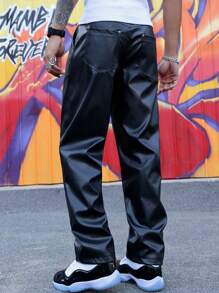 Manfinity EMRG Pantalones de moda casual y sencilla para uso diario de hombres