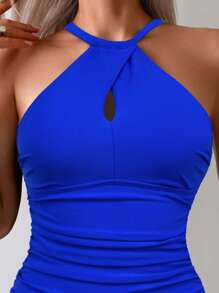 Swim Basics Costume da bagno intero da donna con cintura in vita e cinturini incrociati, adatto per l'estate, la spiaggia e il tempo libero, ideale per le vacanze estive in spiaggia