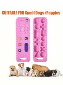 SHEIN 1 pieza Juguete de dentición de silicona para perros, control remoto masticable para cachorros, juguete limpiador de dientes para razas pequeñas