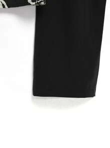 EMERY ROSE 2 件套女士花卉印花圆领短袖上衣和裤子，休闲套装