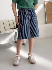 DAZY Tween Boy Fall Denim Shorts For Boys, Back To School Clothes - Medium Wash - View 2