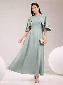 Modelyn Vestido informal y sencillo de estilo árabe de uso diario para mujer