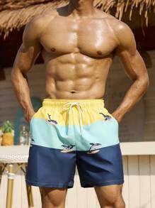 Surfspeed Men's Simple Fashion Casual Beach Shorts, Everyday Wear Men Swim Trunks - Multicolor - View 5