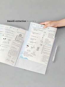 1 件 A4 尺寸透明内套文件整理器，容量大，适合学生或办公室使用，包装将随机发送，返校必备品，感恩节、圣诞节、生日万圣节装饰的创意礼物