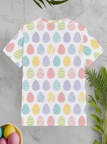 Manfinity Homme Easter Egg Allover Print Standard Size Men's Casual T-Shirt