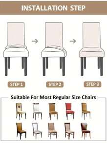 1pc Elegant Wave Pattern Jacquard Chair Cover, High-End Home Decor Suitable For Various Occasions - Grey - View 3