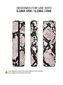 SHEIN 1 pièce Étui antichute de 12 * 3,5 cm convenant pour IQOS ILUMA ONE. Étui de protection pour IQOS Iluma I One, accessoire de mode avec imprimé animal en PU, entièrement protégé, amortissant les chocs, antidérapant