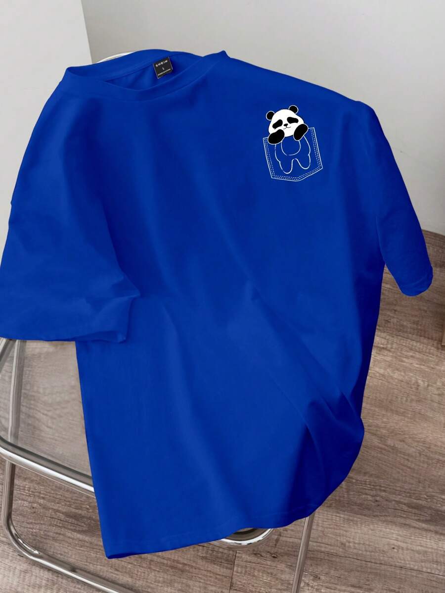 Manfinity Joysei 皇家蓝色尺码 男士修身短袖 T 恤 男士 T 恤 男士 T 恤 - 寶藍色 - 查看 1